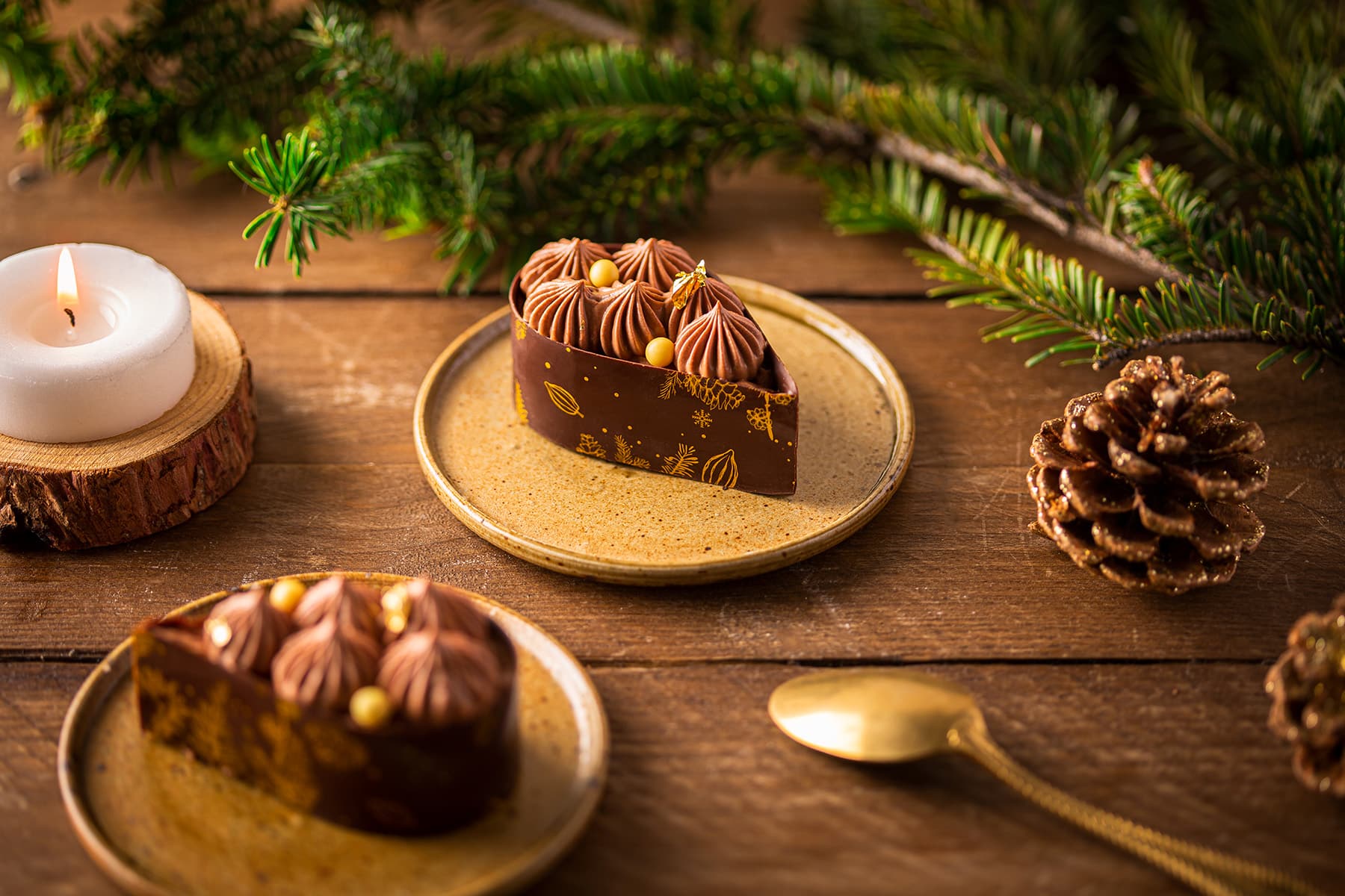 Décoration pour gâteaux de Noël + Stylo chocolat - La Poste